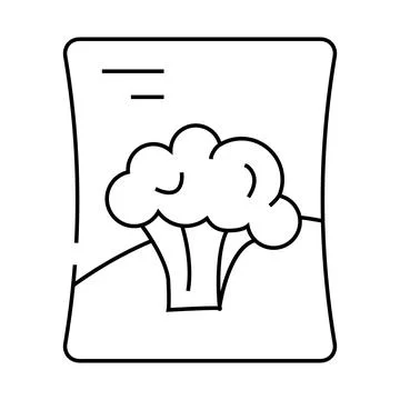 Pack of broccoli line icon vector illustration Stock Illustration
