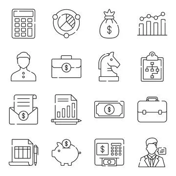 Pack of Business Linear Icons イラスト素材