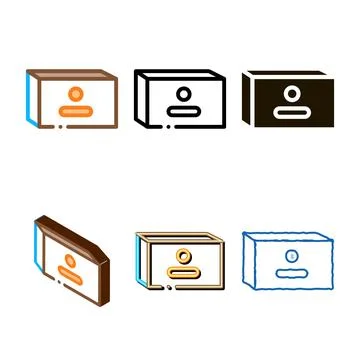 Pack of butter icon variants vector outline Illustrazione stock