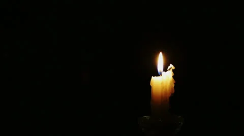 Pack of Candles, Flickering, Blowing Out Stock Footage 24807799