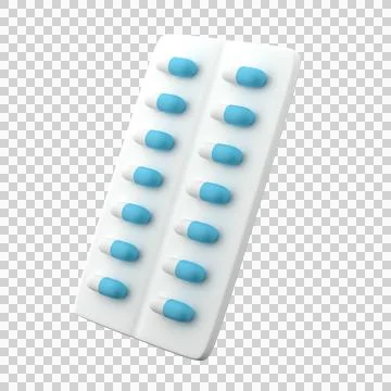 Pack of capsules on white background, 3d illustration Stock Illustration