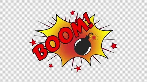 Pack Of Cartoon Action Titles On Alpha Stock Footage 281408400