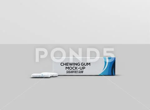 Pack of Chewing Gum Mock-Up 01 PSD Template