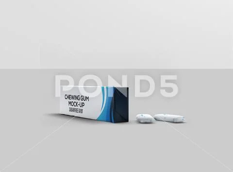Pack of Chewing Gum Mock-Up 02 PSD Template