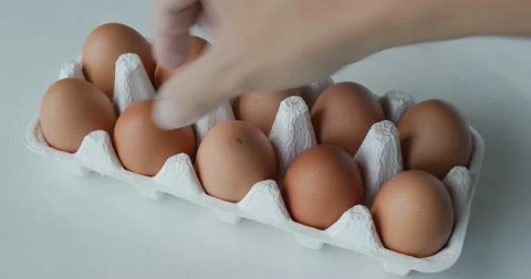 Pack of the chicken egg Stock Footage 131048509