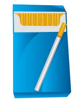Pack with cigarette Stock Illustration