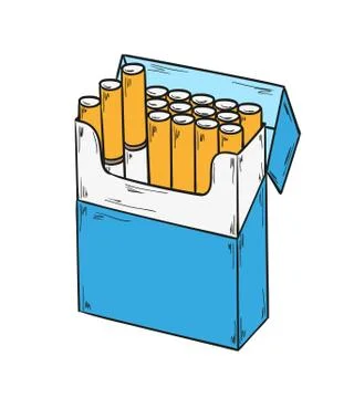 Pack of cigarettes 库存插图
