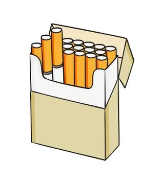 Pack of cigarettes 库存插图