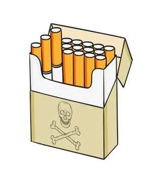 Pack of cigarettes 库存插图