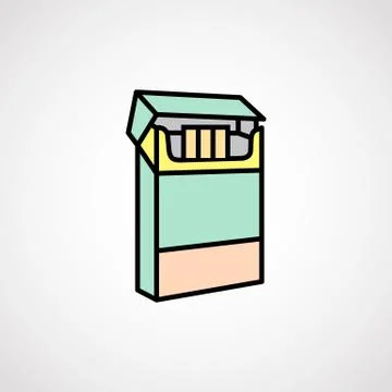 Pack Of Cigarettes. Stock Illustration
