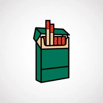 Pack Of Cigarettes. Stock Illustration
