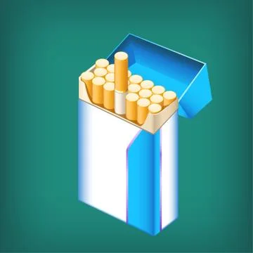 Pack cigarettes Stock Illustration