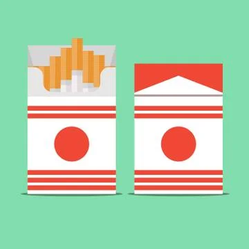 Pack of cigarettes isolated on background. Vector illustration Stock Illustration