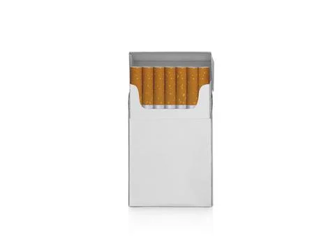 Pack of cigarettes isolated on white background Stock Photos