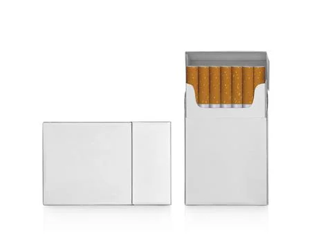 Pack of cigarettes isolated on white background Stock Photos