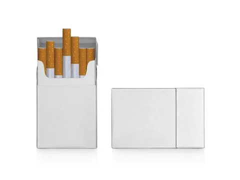 Pack of cigarettes isolated on white background Stock Photos