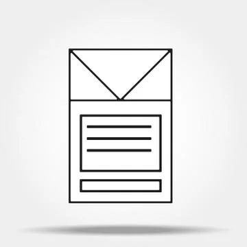 A pack of cigarettes or cigarette box line art vector icon for apps and websi Stock Illustration