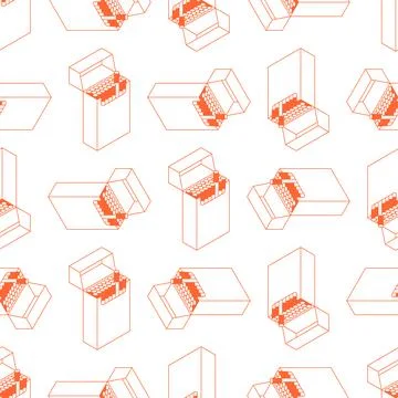 Pack of cigarettes pattern seamless. cigarette background Stock Illustration