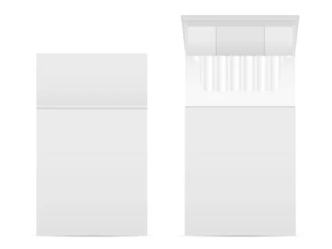 Pack of cigarettes set Illustrazione stock