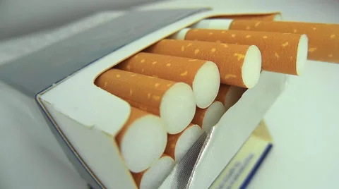 A pack of cigarettes on a white background Stock-Footage 49683007