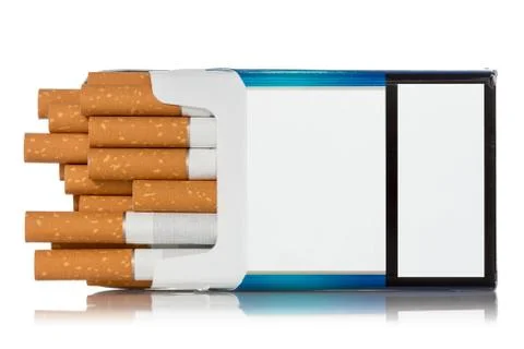 Pack of cigarettes on white background Stock Photos