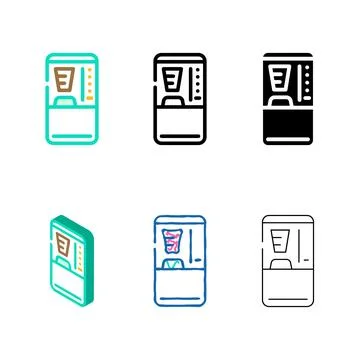 Pack coffee machine color icon vector Stock Illustration
