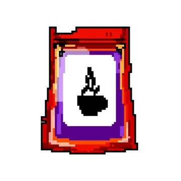 Pack coffee packaging game pixel art vector illustration Stock Illustration
