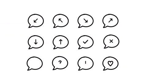 Pack of comment balloon, speech bubble, message, chat, speech, chat bubble Stock Footage 303940155