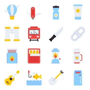 Pack of Cooking Flat Icons Stock Illustration