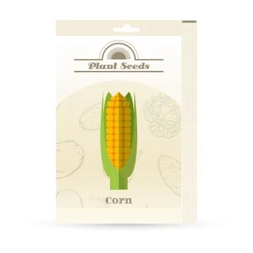 Pack of Corn seeds icon Stock Illustration