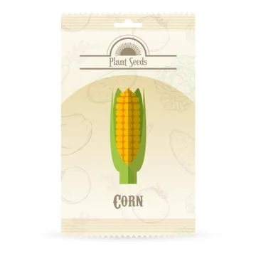 Pack of Corn seeds icon Stock Illustration