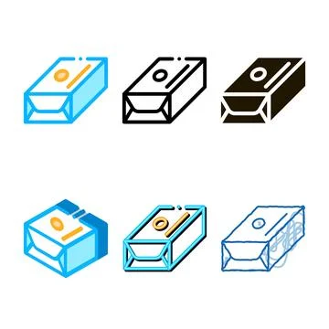 Pack of creamy spread icon vector clean outline Illustrazione stock