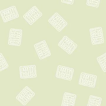 Pack of cucumber line seamless pattern Illustrazione stock