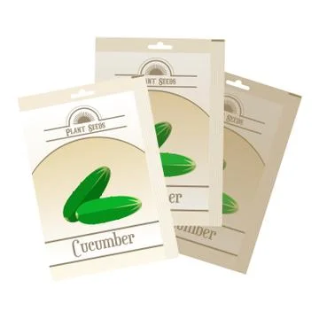 Pack of Cucumber seeds icon Stock Illustration