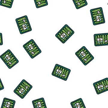 Pack of cucumber vector seamless pattern 스톡 일러스트