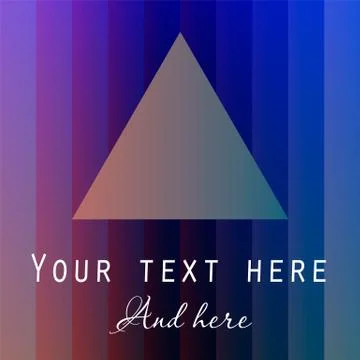 Pack design idea in muted colors: light triangle on gradient lines background Stock Illustration