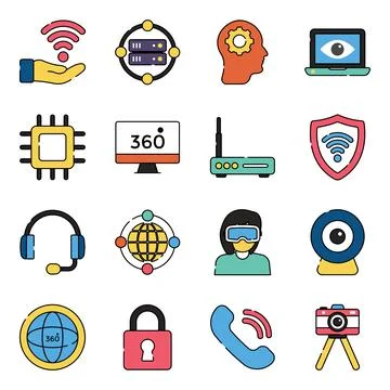 Pack of Devices Flat Icons Stock-Illustration