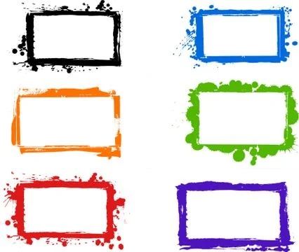 Pack of different style frames Stock Illustration