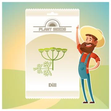 Pack of Dill seeds icon Illustrazione stock