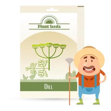 Pack of Dill seeds icon Stock Illustration