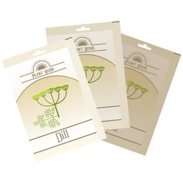 Pack of Dill seeds icon Stock Illustration