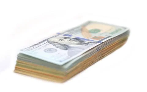 Pack of dollar bills Stock Photos