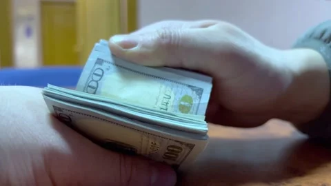 A pack of dollars Stock Footage 168651229