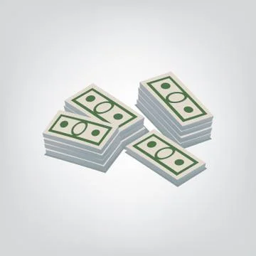 Pack of dollars Stock-Illustration