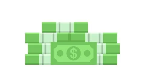 Pack of dollars Stock Illustration