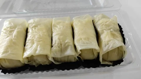 A pack of durian pancakes Stock Footage 263600786