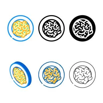 Pack egg scramble color icon vector イラスト素材