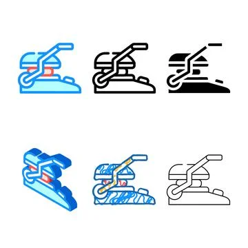 Pack electronic bbq grill color icon vector Stock Illustration