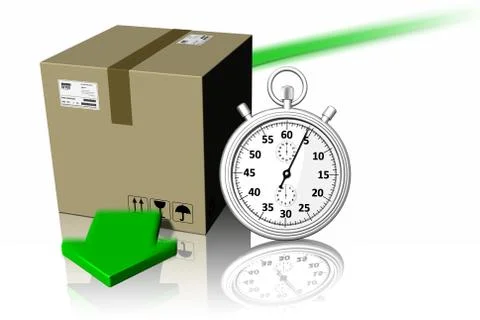 Pack fast shipping 01 -  3D illustration Stock-Illustration