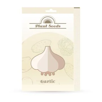 Pack of garlic seeds icon Stock Illustration